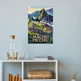 thumbnail image 4 of Machu Picchu Peru Vintage City Travel Poster with Sunrise And Ancient Ruins Canvas Poster, 4 of 8