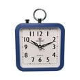 Wall Clock, Plastic Blue Alarm Clock, Bedroom Dial Easy Reader Table