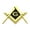 Gold, variant on Masonic Fraternity Emblems Decal Badge Sticker Strong Adhesive Long Lasting Shines for Car Truck Motorcycle Accessories