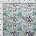 thumbnail image 3 of oneOone Cotton Cambric Teal Green Fabric Floral Quilting Supplies Print Sewing Fabric By The Yard 42 Inch Wide-MM, 3 of 6