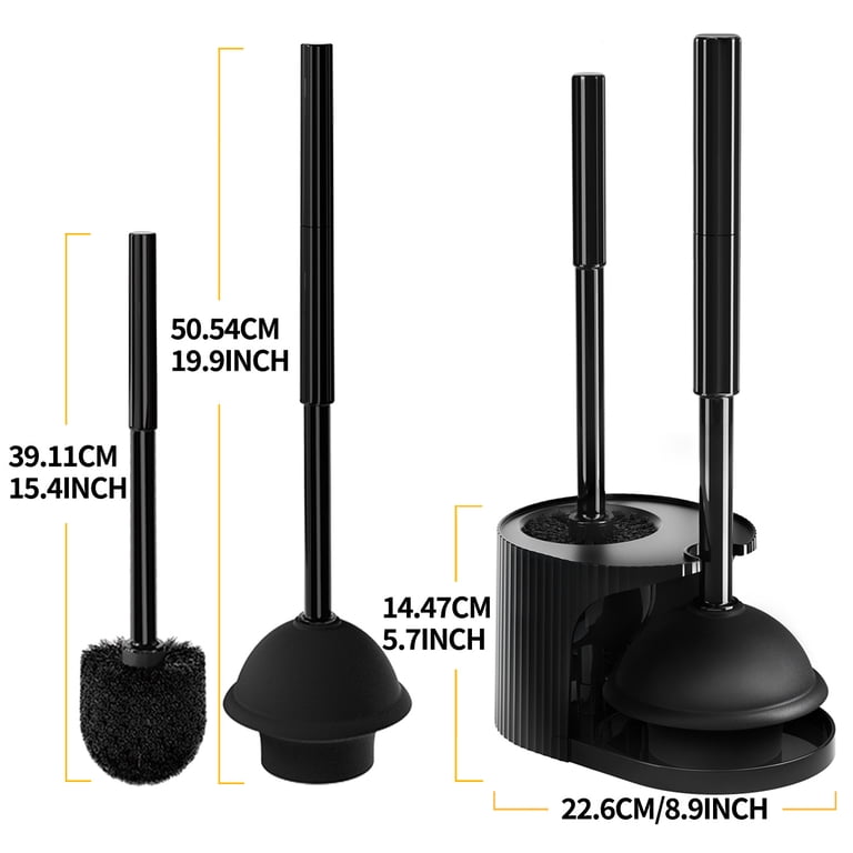 Propuri 2-in-1 Toilet Plunger and Brush Set with Extended Handle photo 6