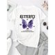 thumbnail image 2 of Camiseta De Mujer Verano Casual Mujer Básica Camiseta Para Deportes Callejeros Playa1pc Women'S Casual Crew Neck T-Shirt with Lightning Butterfly Print, Fashionable Short Sleeve Top, Comfortable Sum, 2 of 6