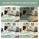thumbnail image 4 of Alfombra BEIMO, 91 x 152 cm, suave y con pelo bajo, antideslizante, color verde crema, 4 of 8
