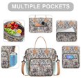 thumbnail image 2 of Pioneer Flower Floral Print Pattern Womens Lunch Box for Work,Insulated Large Lunch Bag for Tween and Teen,Loncheras Para Mujer,Leakproof Adult Lunch Bag for Work,Beach,Travel,Picnic,Camping, 2 of 7