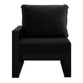 thumbnail image 2 of WestinTrends Montara Outdoor HDPE Left Arm Sectional Patio Corner Club Chair with Patio Cushions, Black/Black, 2 of 15