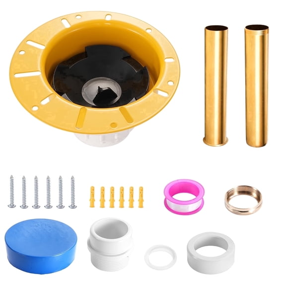 Freestanding Tub Drain Rough-in Kit, Bathtub Drain Kit with Pvc Plastic Adapter and Brass Tail Pipes