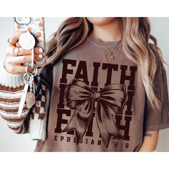 Faith T-Shirt, Christian Bible Verse Shirt, Religious Scripture Quote Tee for Women