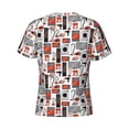 thumbnail image 6 of Vsdgher Modern Life Print Men's Dry Fit Mesh Athletic Shirts Moisture Wicking Tennis T-Shirt Tops, 6 of 9