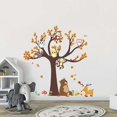 thumbnail image 1 of Calcomanías de pared con dibujos de animales, lindas pegatinas de pared con árboles para guardería, carteles de decoración de pared con animales del bosque, osos, búhos y monos, murales de pared de, 1 of 5