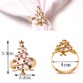 thumbnail image 2 of Juego de 6 anillos para servilletas, anillos para servilletas para la cosecha, Acción de Gracias, decoraciones de mesa navideñas, bodas, cenas, fiestas, decoración de bricolaje (árbol de Navidad), 2 of 4