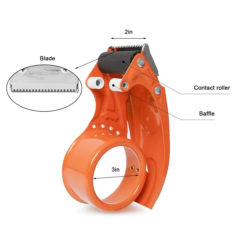 CIRCLE- 2 Pack Metal Packing Tape Dispenser Gun:2-Inch Wide Tape Dispenser / 3-Inch Inne