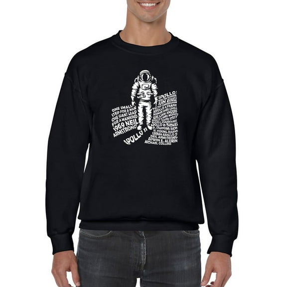 Apollo 11 Astronaut Sweatshirt Men -GoatDeals Designs, Male XX-Large