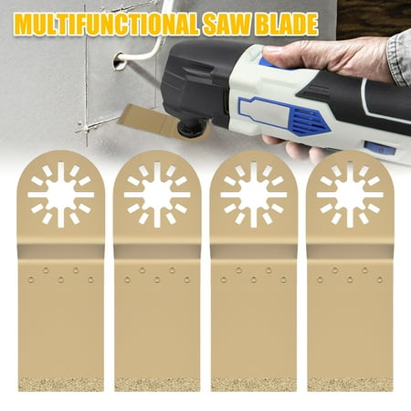 

Hands DIY 4pcs Metal Wood Oscillating Multitool 3.1 X 1.3 Oscillating Saw Blade Set For Removing Mortar Hard Material / Metal / Nails / Bolts / Screws