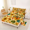 thumbnail image 2 of Manfei Thanksgiving Print Bed Sheets,Skeleton With Roses Full Size Sheets,4 Pieces,1 Flat Sheet,1 Fitted Sheet and 2 Pillowcases, 2 of 6