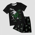 thumbnail image 2 of TOWED22 Toddler Baby Boy Summer Outfit Short Sleeve T Shirt Shorts Set 6 12 18 24 Months 2T 3T 4T Baby Neutral Clothes(Dark Green,5-6 Years), 2 of 4