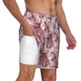 thumbnail image 3 of Picia Orchids Flowers pattern Mens Swim Trunks with Compression Liner Stretch Beach Shorts Quick Dry with Zipper Pockets No-Chafing Board Shorts-Medium, 3 of 9