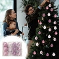 thumbnail image 2 of Mecorevxz 24Pcs Transparent Christmas Balls 4Style Christmas Hanging Ornaments Suitable for Xmas Tree Decor,Christmas Gifts(Pink), 2 of 8