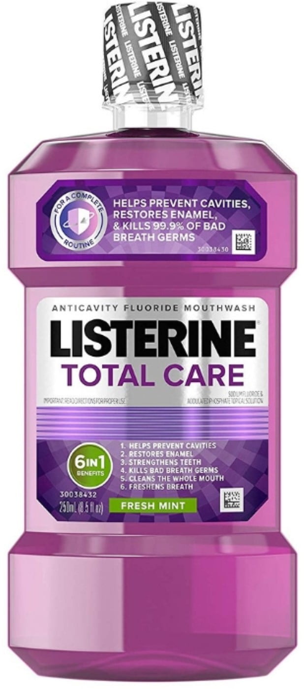 Listerine Total Care Anticavity Mouthwash Fresh Mint 250 mL (Pack of 3