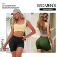 thumbnail image 4 of OQQ Women's 3 Piece Workout Seamless High Waist Butt Liftings Exercise Athletic Shorts, 4 of 7