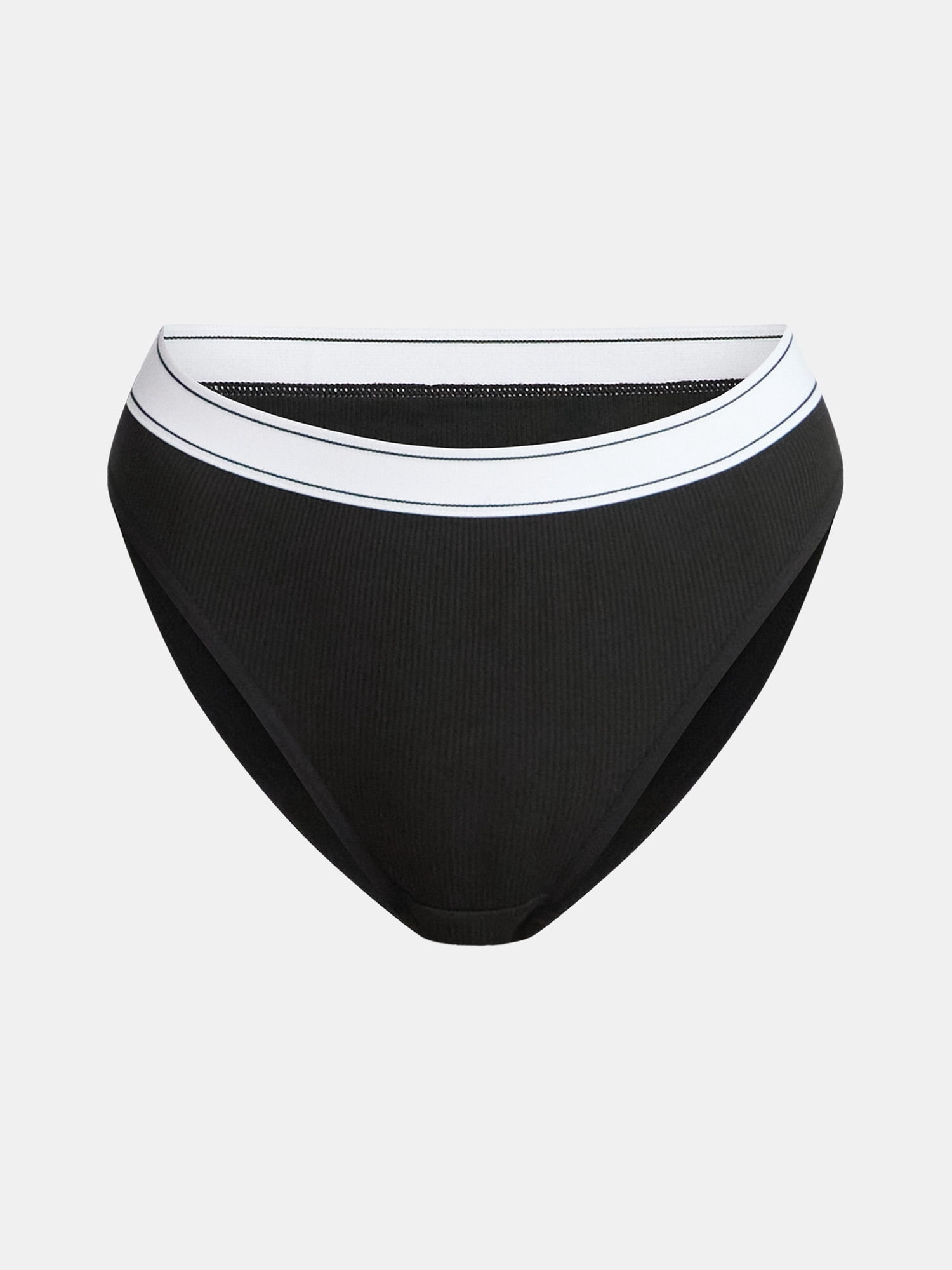 No Boundaries Stretch Ribbed Hi-Cut Cheeky Panties, 5-Pack, Women's
