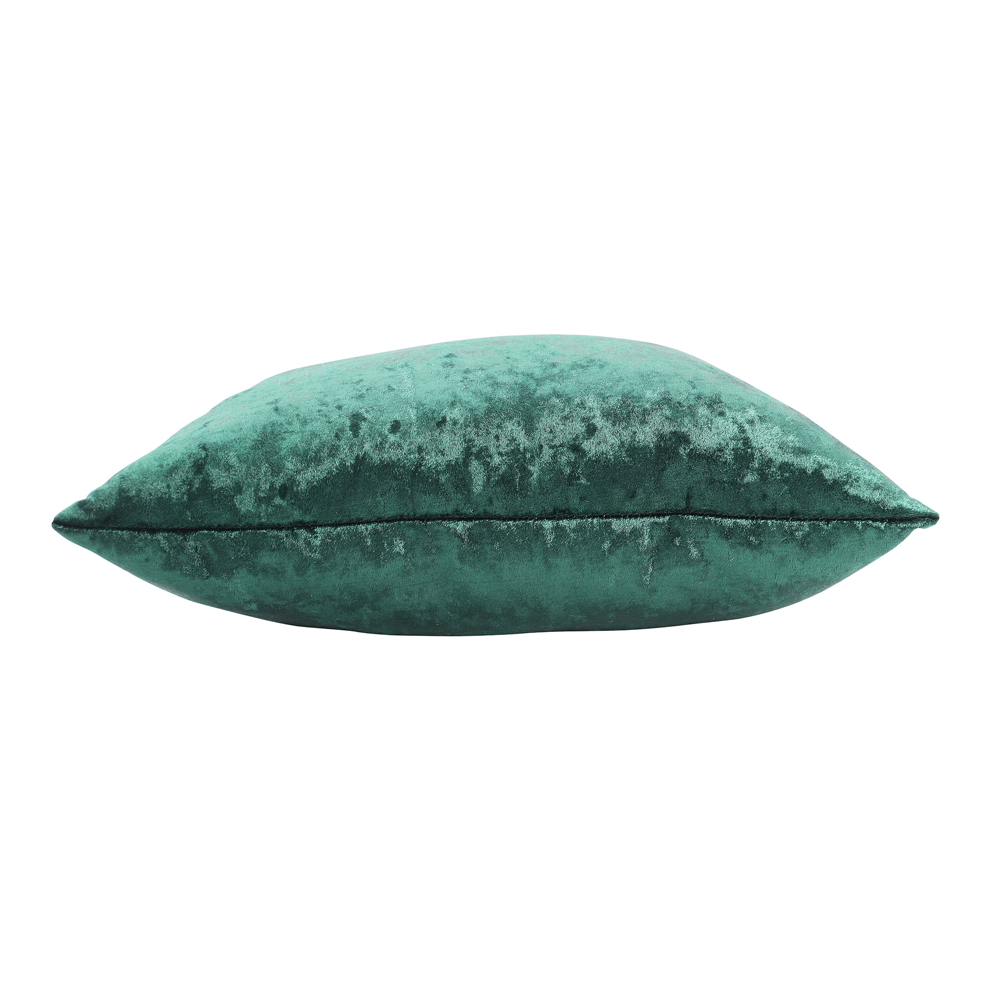 Mainstays Crushed Velvet Decorative Pillow, 18" x 18", Dark Green