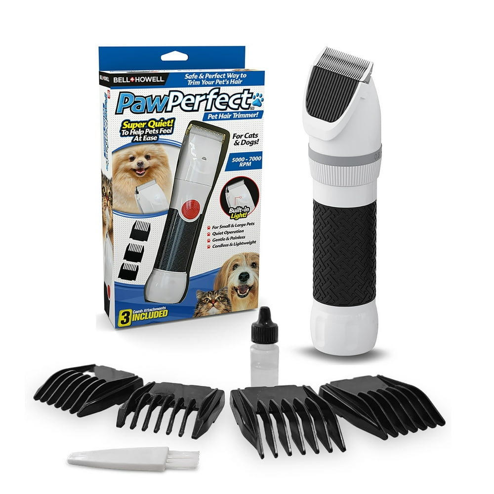 Bell+Howell PawPerfect Rechargeable Pet Hair Trimmer with 50007,000