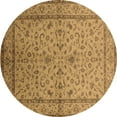thumbnail image 1 of Ahgly Company Indoor Round Oriental Brown Traditional Area Rugs, 6' Round, 1 of 4