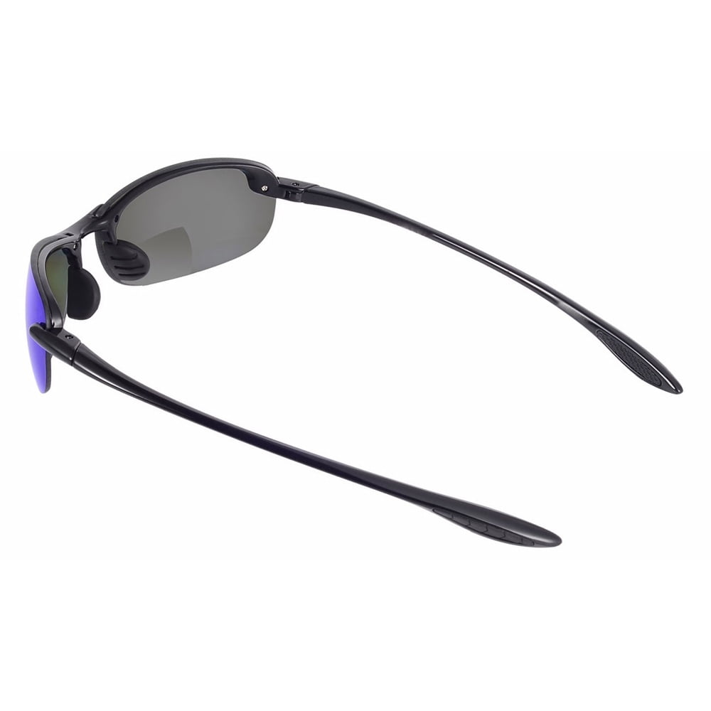 "The Raptor" Polarized Bifocal Lightweight Sunglasses for Men and Women - Open Road Blue - 1.50