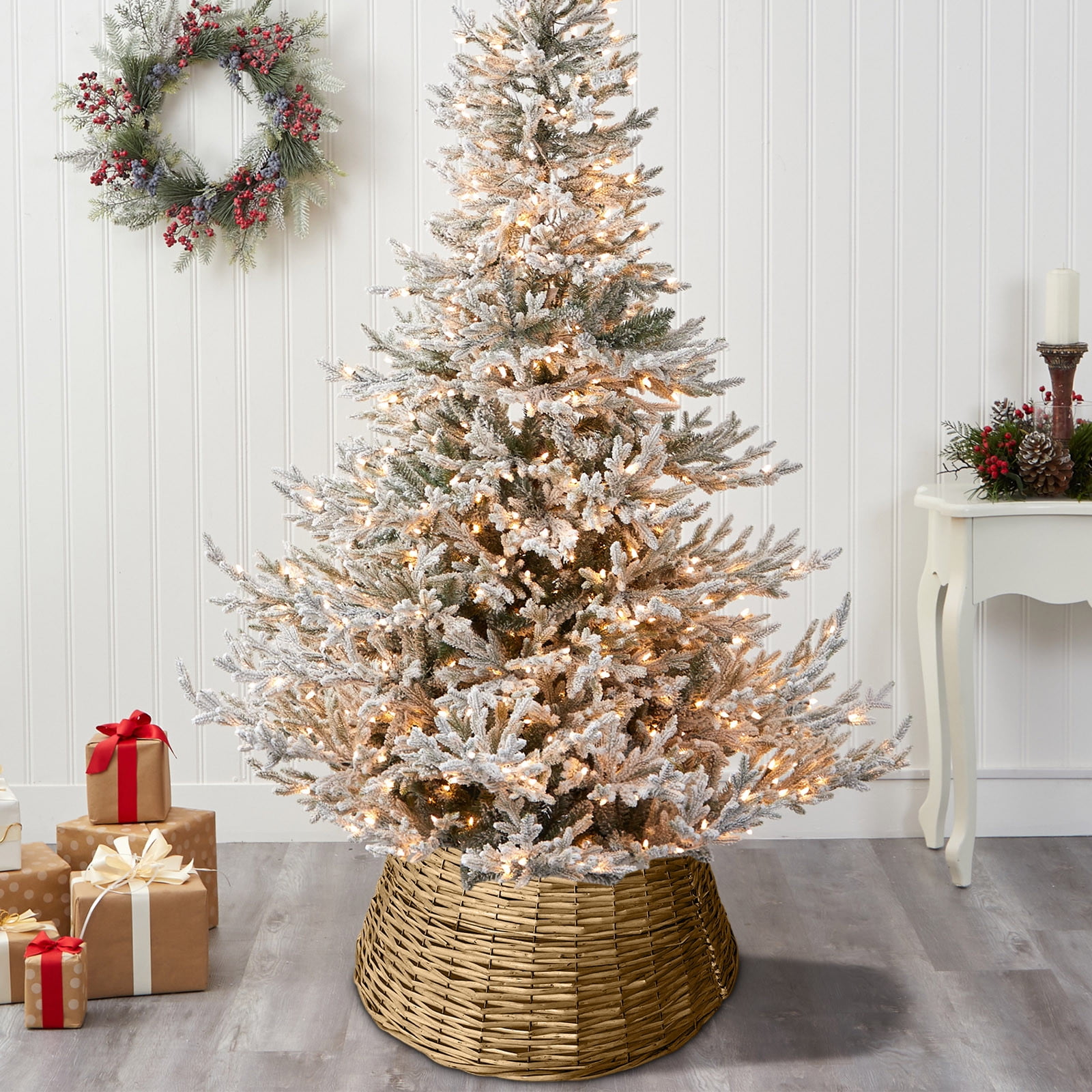 Collier LED Sapin Noël Maison Pain D'épices - 66/71 Cm, Motif Flocon De Neige, Facile à Assembler, Réutilisable - 9