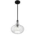 thumbnail image 6 of 360 Lighting Black Mini Pendant Lighting 11" Wide Modern Clear Glass Shade Fixture for Dining Room House Entryway Bedroom Kitchen, 6 of 7
