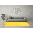 thumbnail image 3 of Ahgly Company Machine Washable Indoor Rectangle Solid Yellow Modern Area Rugs, 6' x 9', 3 of 4