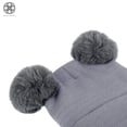 thumbnail image 6 of Luxtrada Newborn Kids Baby Boy Girl Pom Hat Winter Warm Knit Bobble Beanie Cap Scarf Set (Gray), 6 of 7