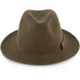 thumbnail image 3 of Walrus Hats Journey Brown Wool Felt Fedora Hat Crushable & Packable, 100% Australian Wool Felt, Travel Hat with Decorative Band & Walrus Pin, 3 of 4