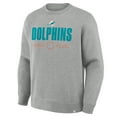 thumbnail image 4 of Men's Fanatics Heather Gray Miami Dolphins Direct Handoff Legacy Pullover Sweatshirt, 4 of 5