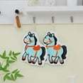 thumbnail image 5 of Yhmxh Decoración del baño Toallas de mano colgantes con forma de caballito, paños de limpieza para cocina y baño, toallas pequeñas para el hogar, productos con temática del Año del Caballo., 5 of 5