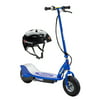 Razor E300 Electric Motorized Kids Ride On Scooter and Black Youth Safety Helmet