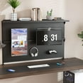 thumbnail image 3 of , Metal Pegboard Desk Organizer with Dual Monitor Stand, 59x35 Inch Large Privacy Panel with 3 Accessories, Sturdy Gaming & Office Desk Wall Organizer, Black, Black ,Carbon Steel ,, 3 of 15