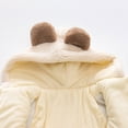 thumbnail image 4 of Toddler Fleece Jackets - Baby Girls Long Sleeve Hooded Coats Kids Button Teddy Coat with Hood Fuzzy Jackets Soft Plush Thick Warm Winter Overcoat Outerwear White 6-12 Months, 4 of 9