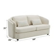 thumbnail image 5 of ACME Mariko Wood & Linen Fabric Upholstered Loveseat with 2 Pillows in Beige, 5 of 6