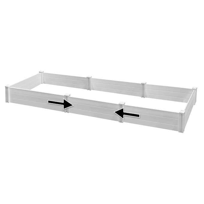 White Vinyl Raised Garden Bed 2 Pack Walmart Com Walmart Com