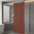 thumbnail image 4 of Dark Brown Window Privacy Film, Vintage Country Monochrome Chocolate Color Static Cling UV Sun Blocking Tint Film Heat Control Windows Films for Bedroom Bathroom, Window Stickers 29.5"x78.7", 4 of 8