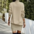 thumbnail image 5 of ZXLBBD Dresses for Women Sweatshirts Dress Long Sleeve Neck Wrap Hem Fall Winter Long Sleeve Dresses Casual Party Gown Evening Comfort Daily Wear, 5 of 7