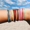 thumbnail image 2 of Braided Bracelet Adjustable Chic Multicolor Aesthetic Jewelry Drawstring Handcrafted Hand Rope Women Accessories for Teen Girls Dark Blue, 2 of 8
