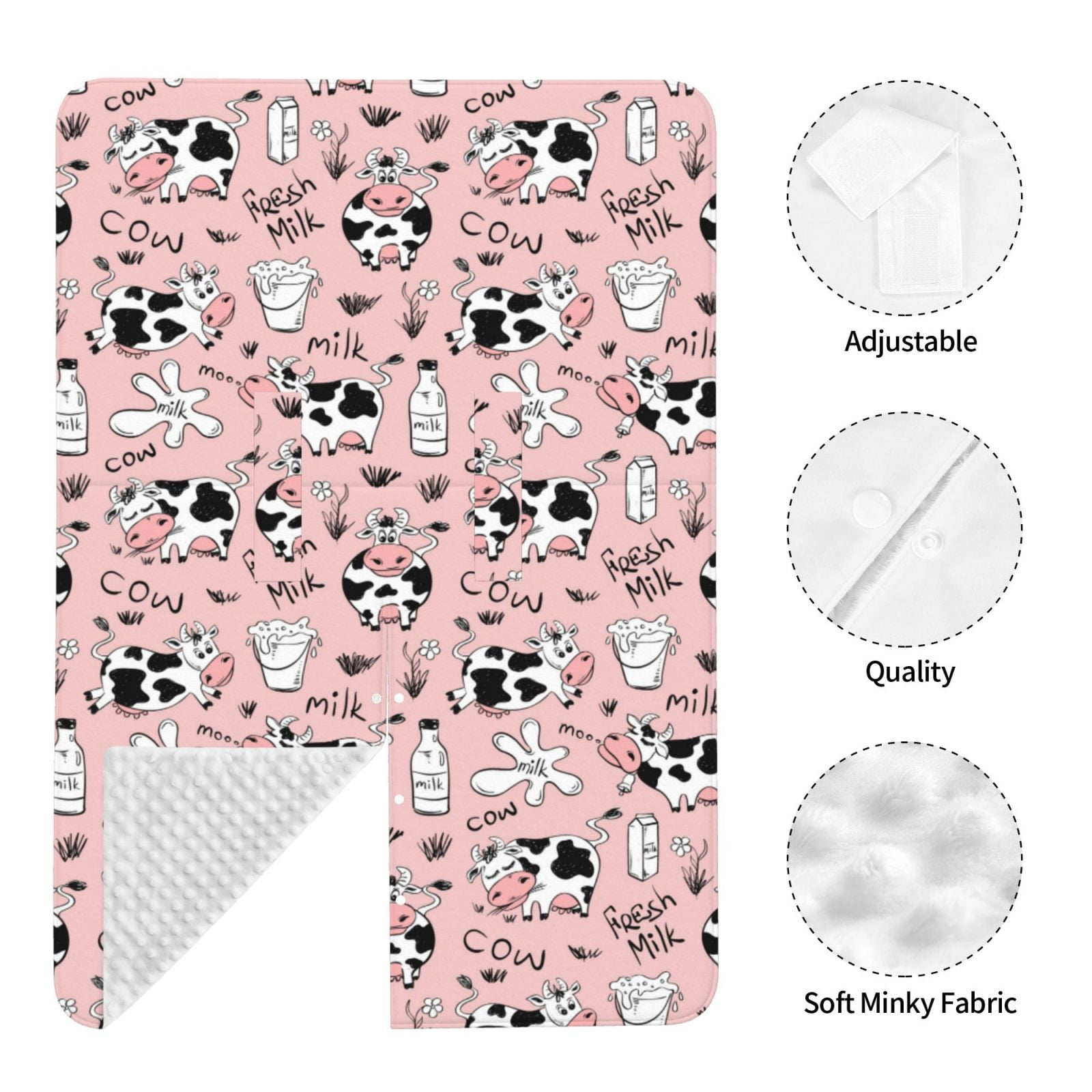 Car Seat Cover Baby - Funny Cute Cartoon Milk Cow Breathable Infant Car Seat Cover for Baby Carseat, Lightweight Comfort Baby Essentials Must Haves Newborn Stuff for Girl Boy