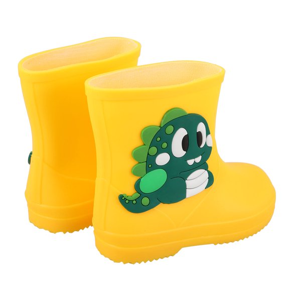 DEEPCRAFF Waterproof and Anti Skid Rain Boots for Kids Yellow 1 Pair 6.7x5.5x2.8in