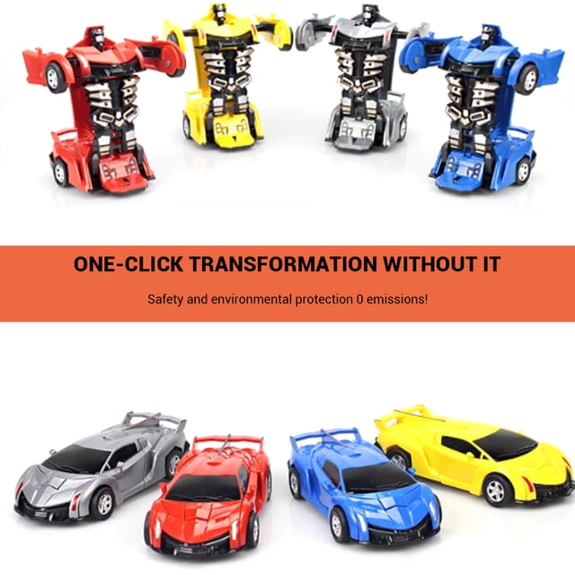 Deformación Robot coche juguete niños colisión deformación pequeño Robot coche niños niño regalo de cumpleaños