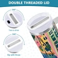 thumbnail image 3 of Yayeee 30oz Stainless Steel Tumbler with Straw and Handle Double-Wall Insulated Travel Water Bottle, Green Window, 3 of 8