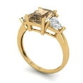 thumbnail image 2 of Clara Pucci 14K Yellow Gold 2.82ct Champagne Three-Stone Ring for Women, 2 of 8