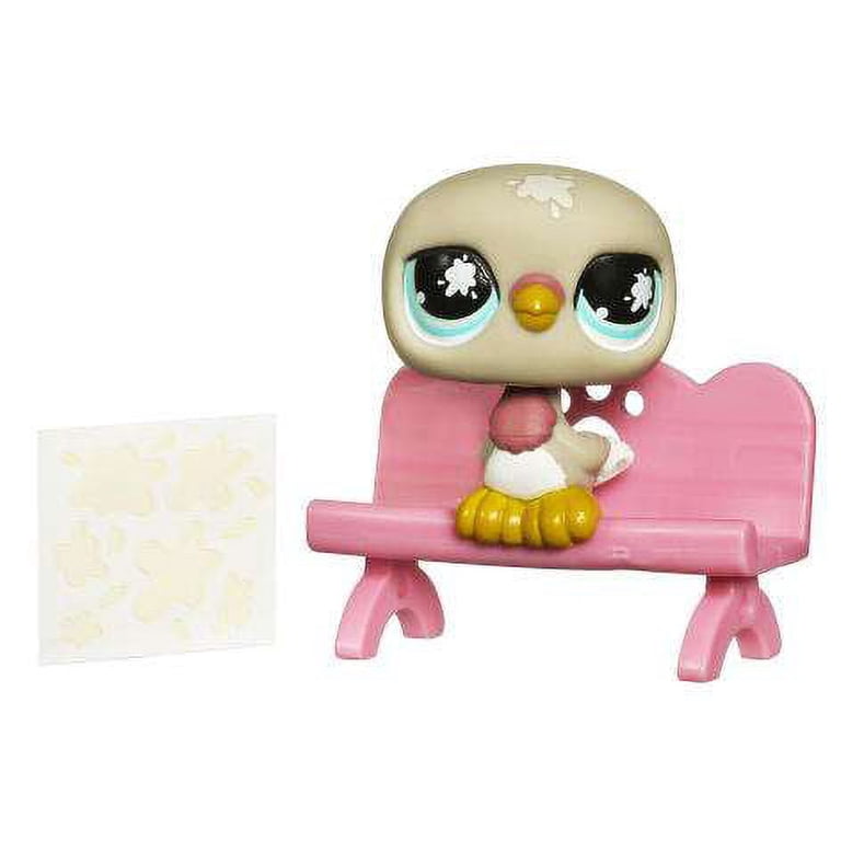 LITTLEST PETSHOP PET SHOP LPS #493 HASBRO CHAT CHARTREUX ARTICULÉS BLANC NOIR