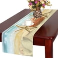 thumbnail image 2 of MYPOP Ocean Sandy Beach Table Runner Home Decor 16x72 Inch, Starfish Seashell Table Cloth Runner for Wedding Party Banquet Decoration, 2 of 6